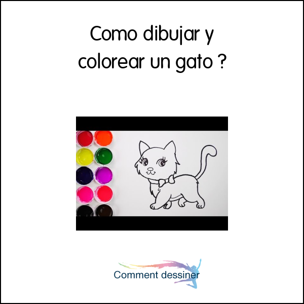 Como dibujar y colorear un gato